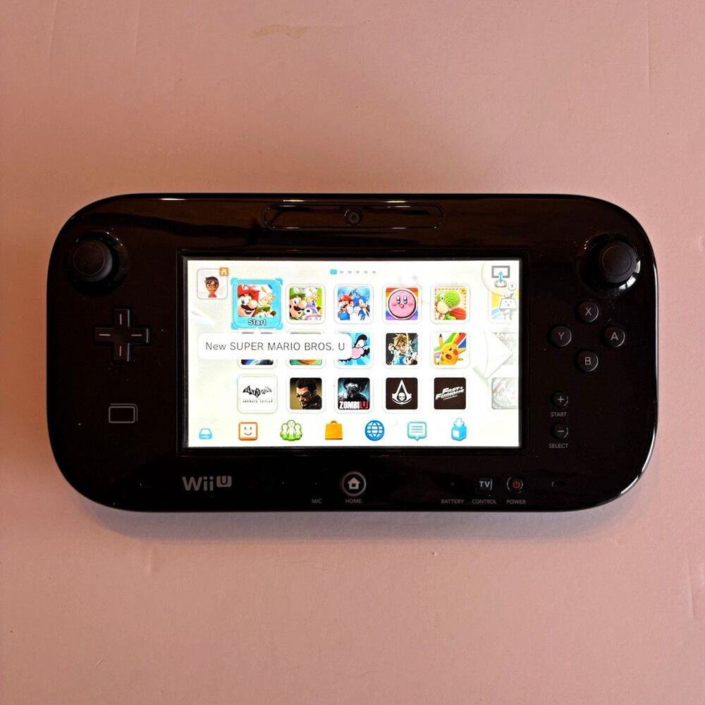 Nintendo Wii U GamePad Controller Black WUP-010(USA) Tested Working OEM Genuine